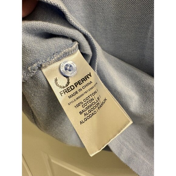 Fred Perry Polo Shirt Men's Small Blue Embroidered Logo Golf Tennis - Picture 3 of 9